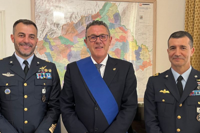 Ricevuti in Provincia il Comandante del 51° Stormo uscente Emanuele Chiadroni e il nuovo Comandante Fabio De Luca